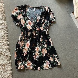 Black floral dress